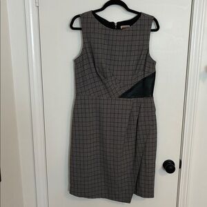 Nue by‎ Shani Black and White Sheath Midi Dress